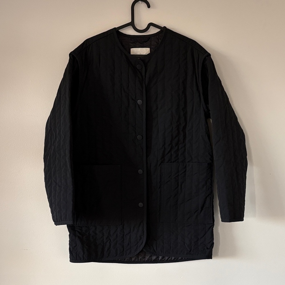 Everlane Black Quilted Utility Jacket